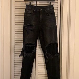 CARMAR- black ripped jeans